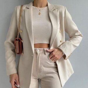 phối đồ với áo blazer