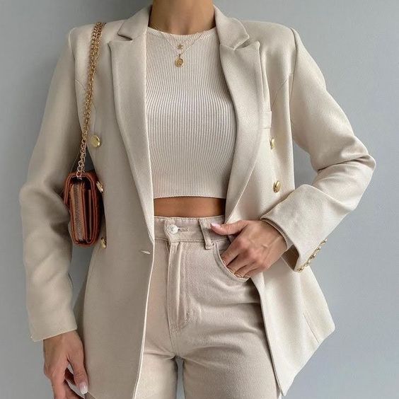 phối đồ với áo blazer